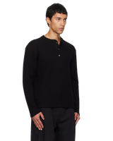 Midnight Ribbed Henley