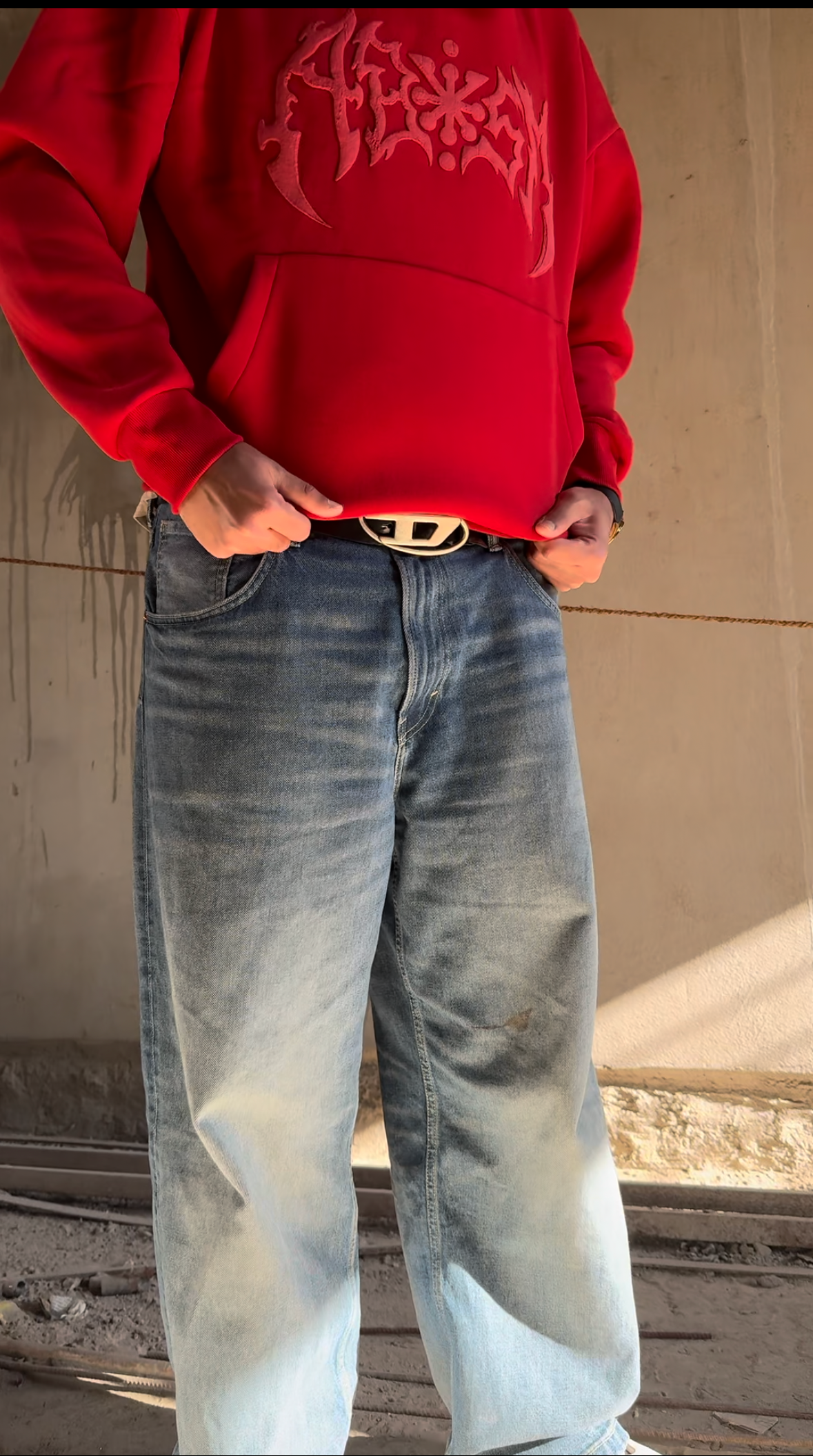 ABYSM MONOCHROME "RED" HOODIE