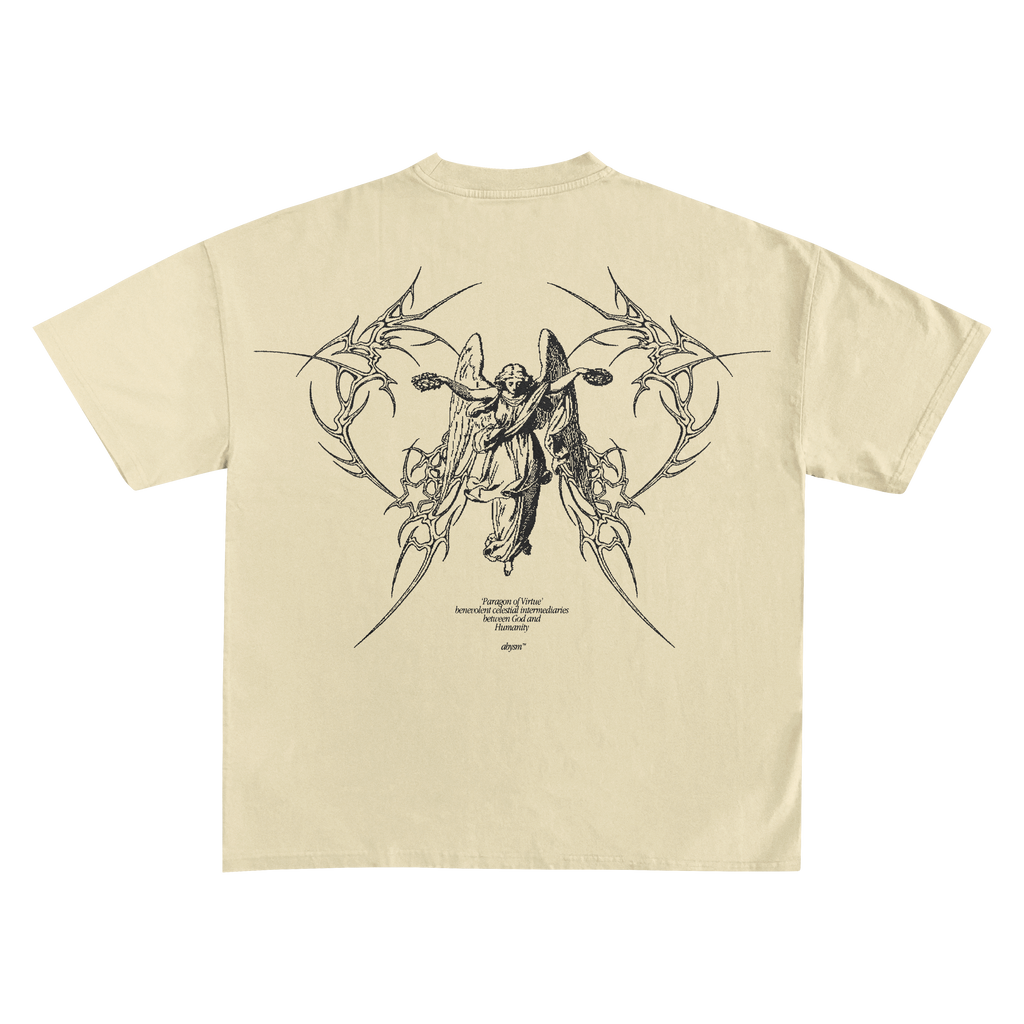 "PARAGON OF VIRTUE" beige tee