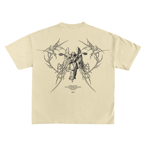 "PARAGON OF VIRTUE" beige tee